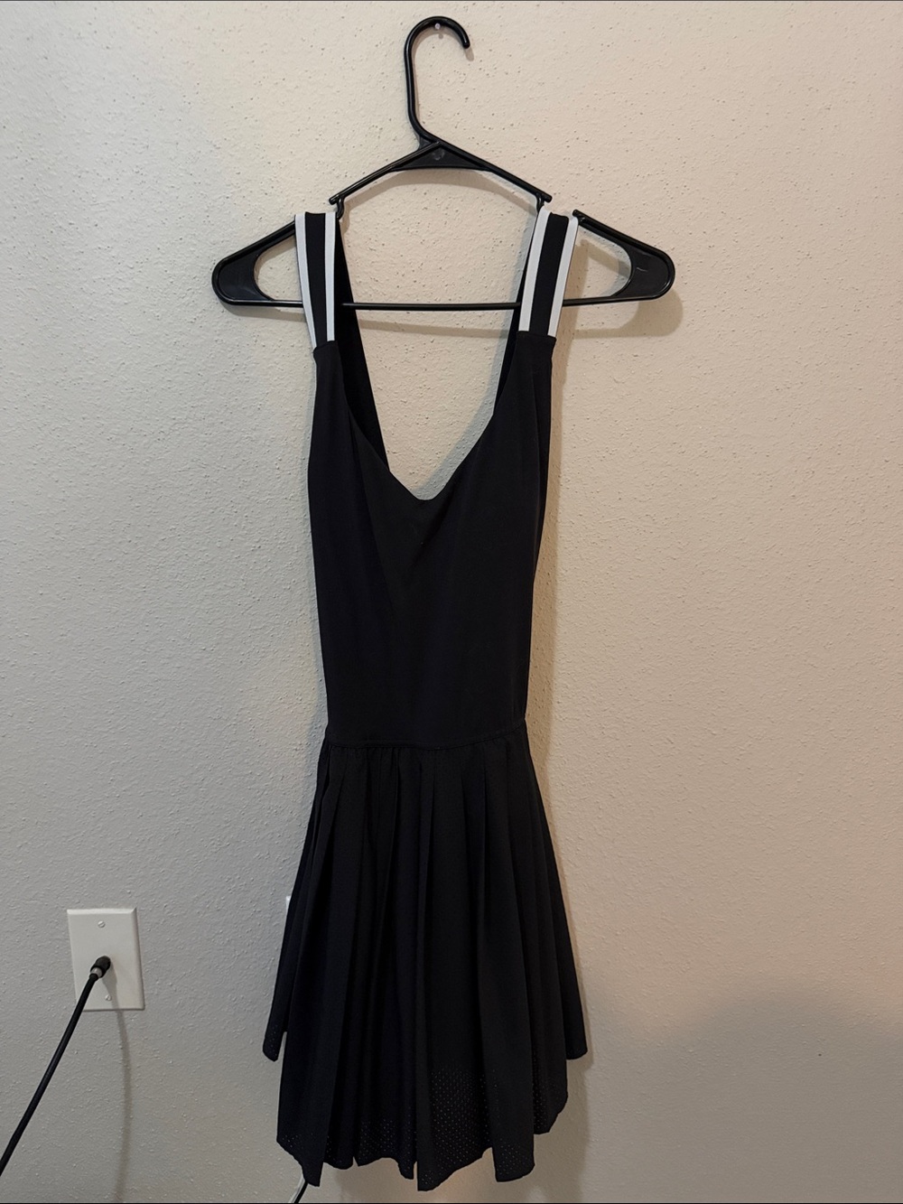 Black Mini Dress with Contrast Straps